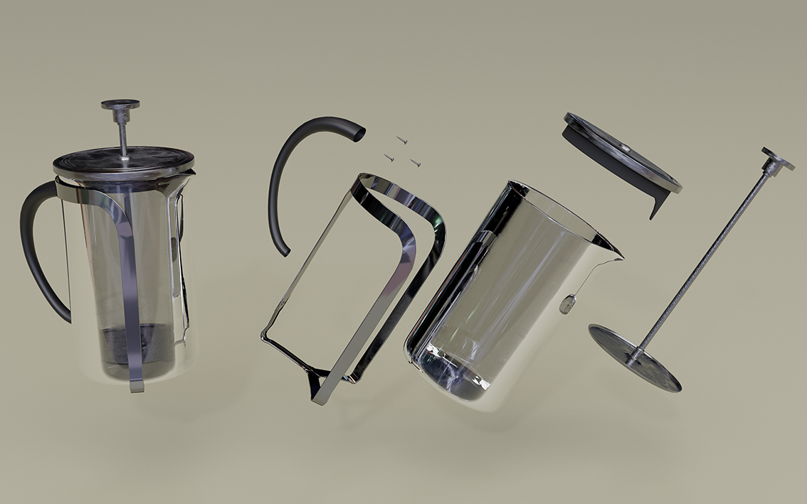 French Coffee Press - Kitchen Asset by Davilion preview image 2